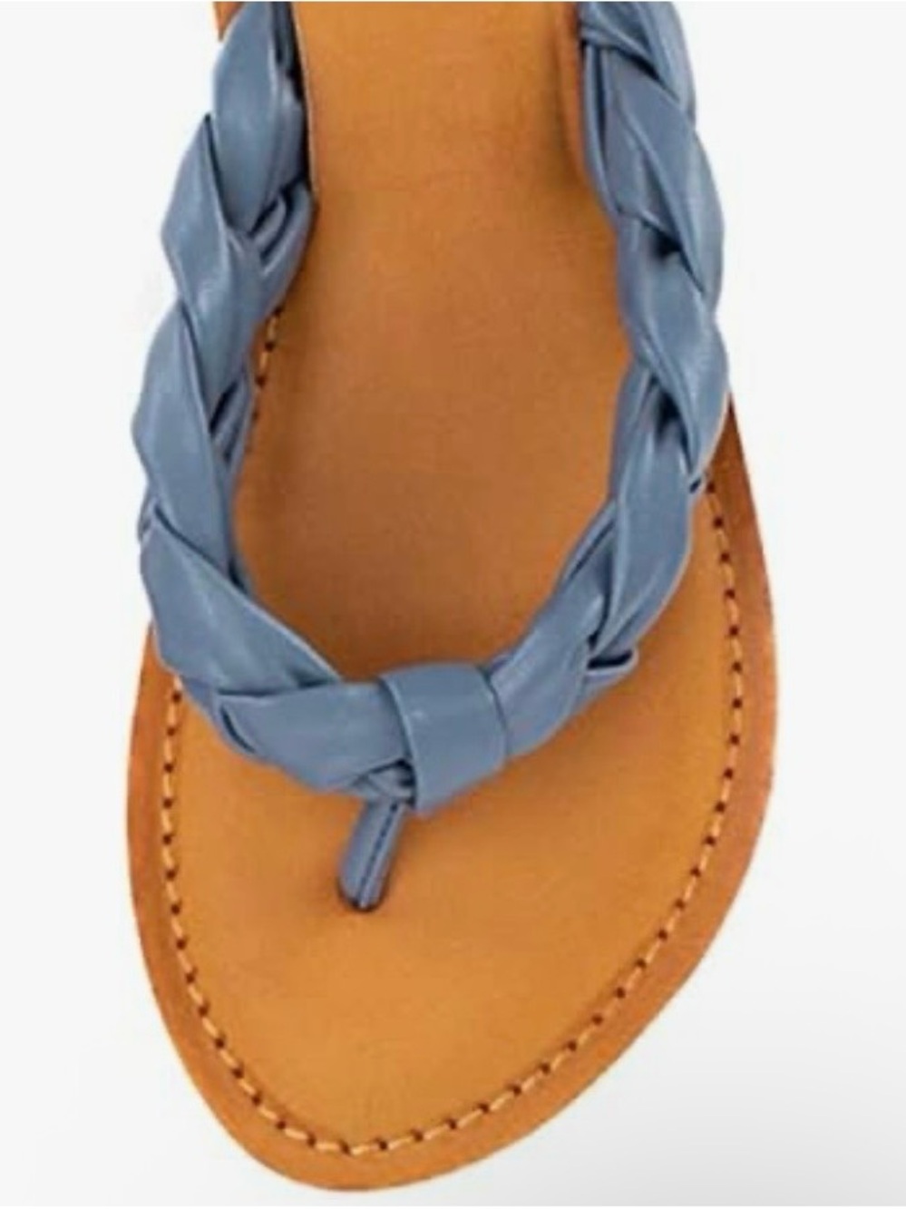 Yellow Box Women’s Blue Dauphine Braided Flip-flop Sandals 11M - Picture 4 of 12